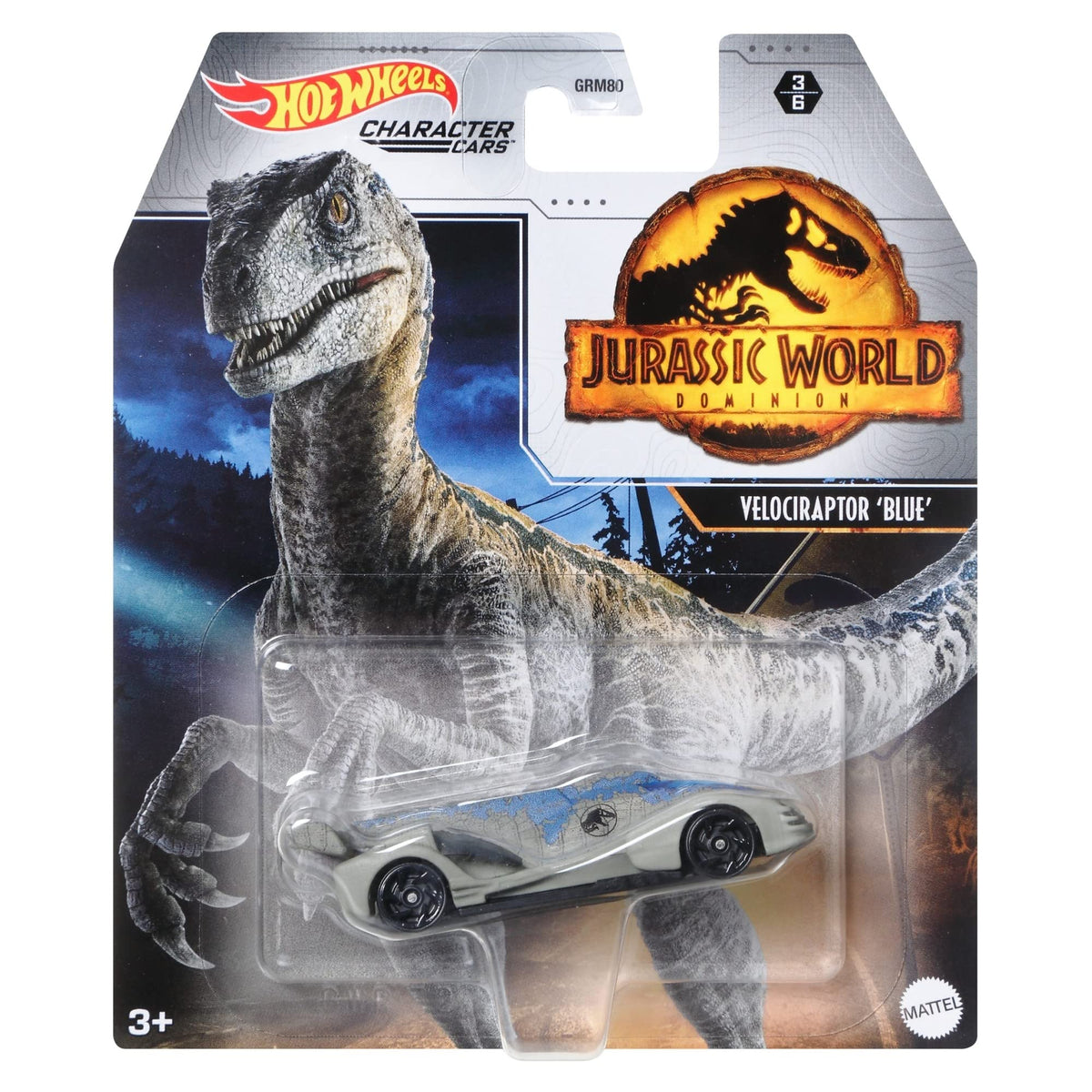 Hot Wheels Character Cars Velociraptor Blue