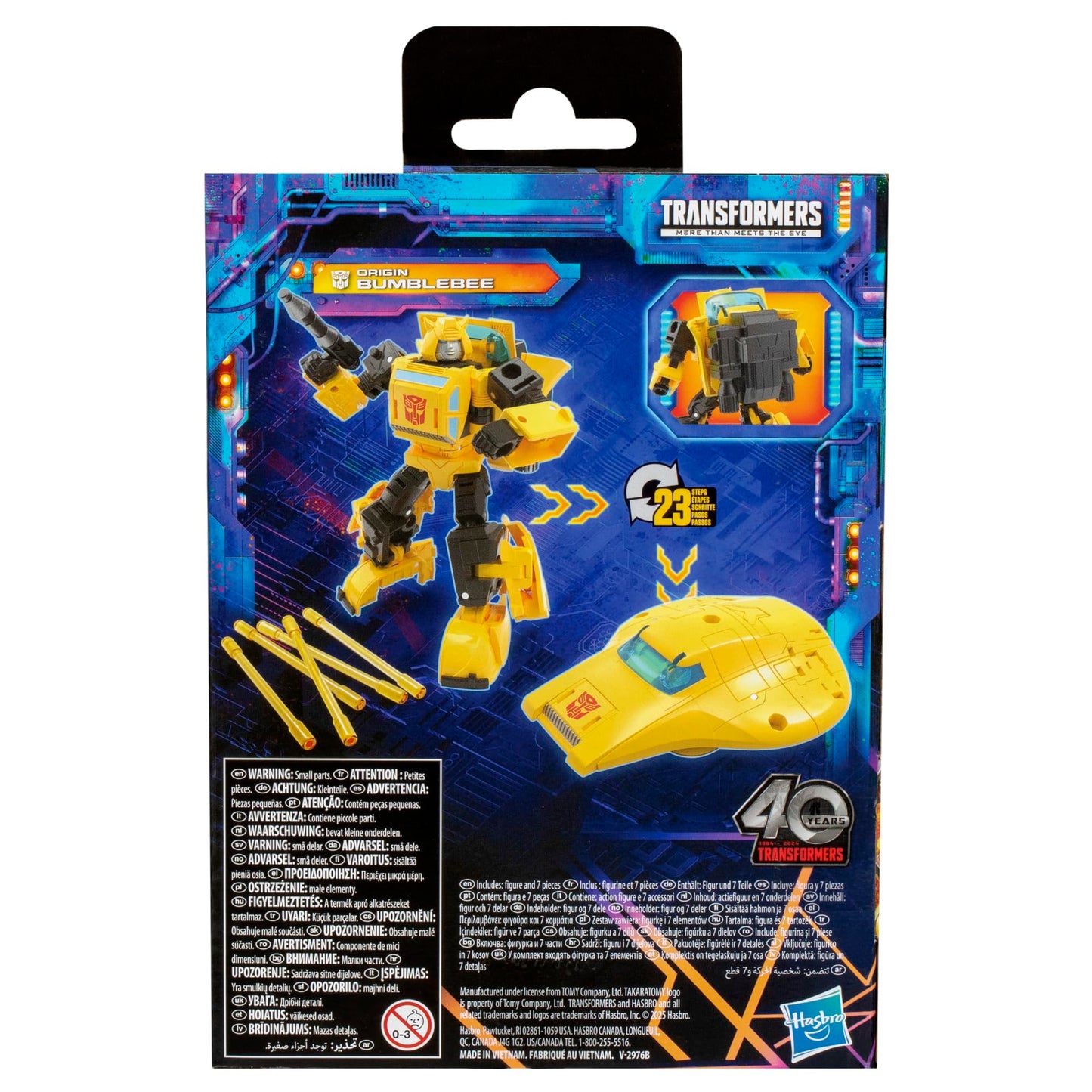 Transformers Legacy Deluxe Class Origin Bumblebee 5.5-inch Converting Action Figure, 8+