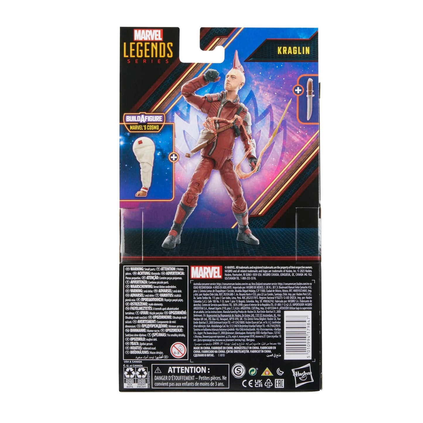 Marvel Legends Series Kraglin, Guardians of The Galaxy Vol. 3 6-Inch Collectible Action Figures, Toys for Ages 4 and Up