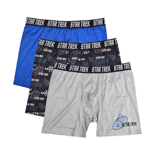 Star Trek Men's 3-Pack Comfort Boxer Brief Underwear, Medium