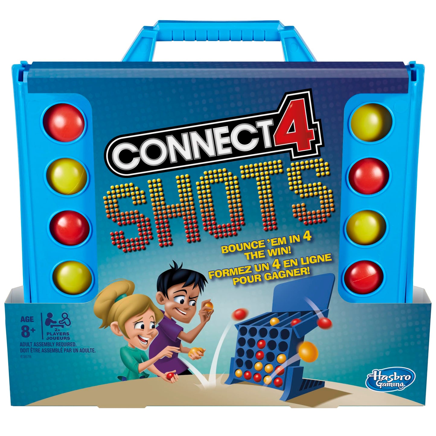 Hasbro Gaming Connect 4 Shots Board Game Activity for Kids Ages 8+, Active Games for Families, 2 Player Game