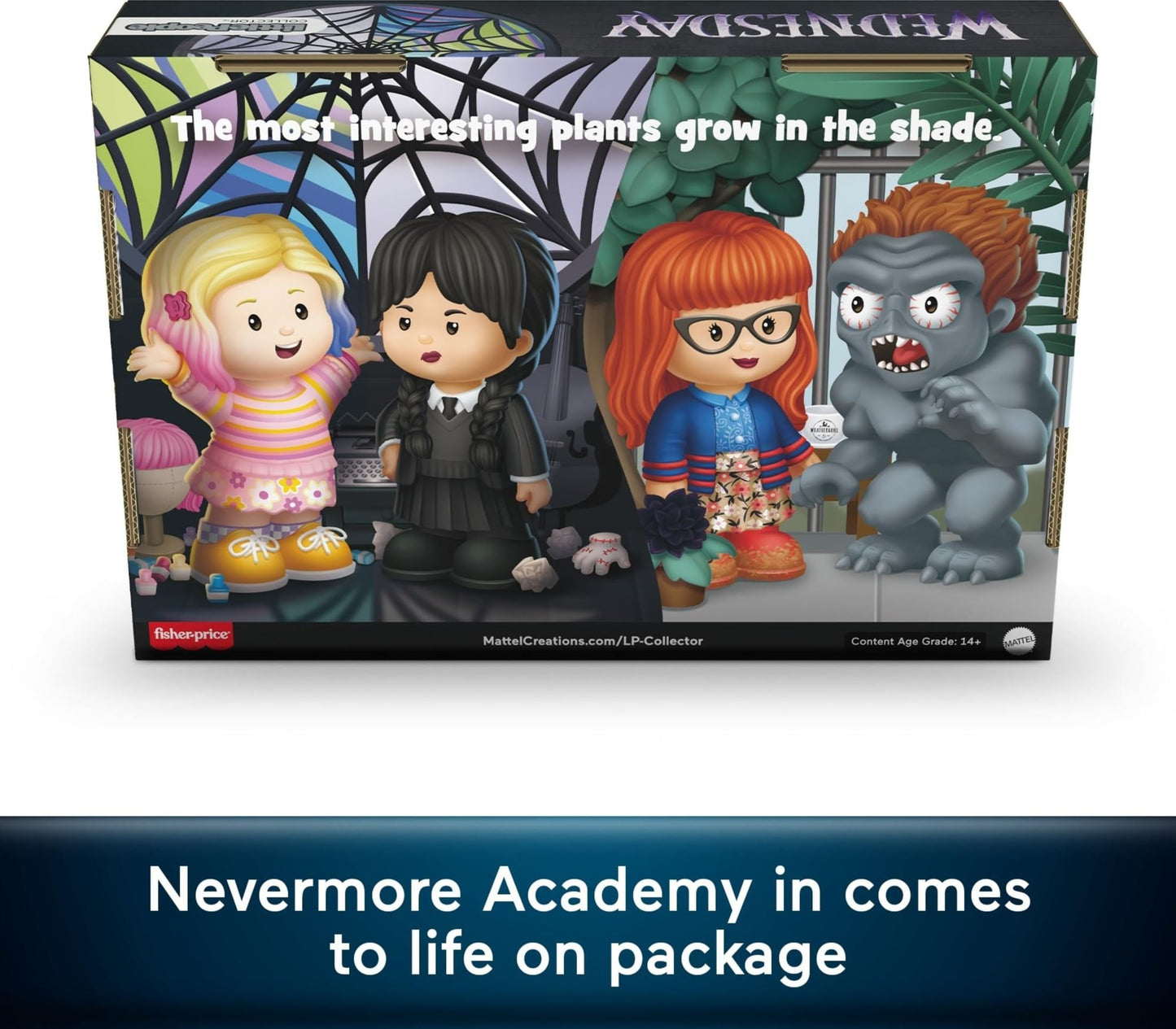 Little People Collector Wednesday TV Series Special Edition Set for Adults & Fans, 4 Figures in Display Package