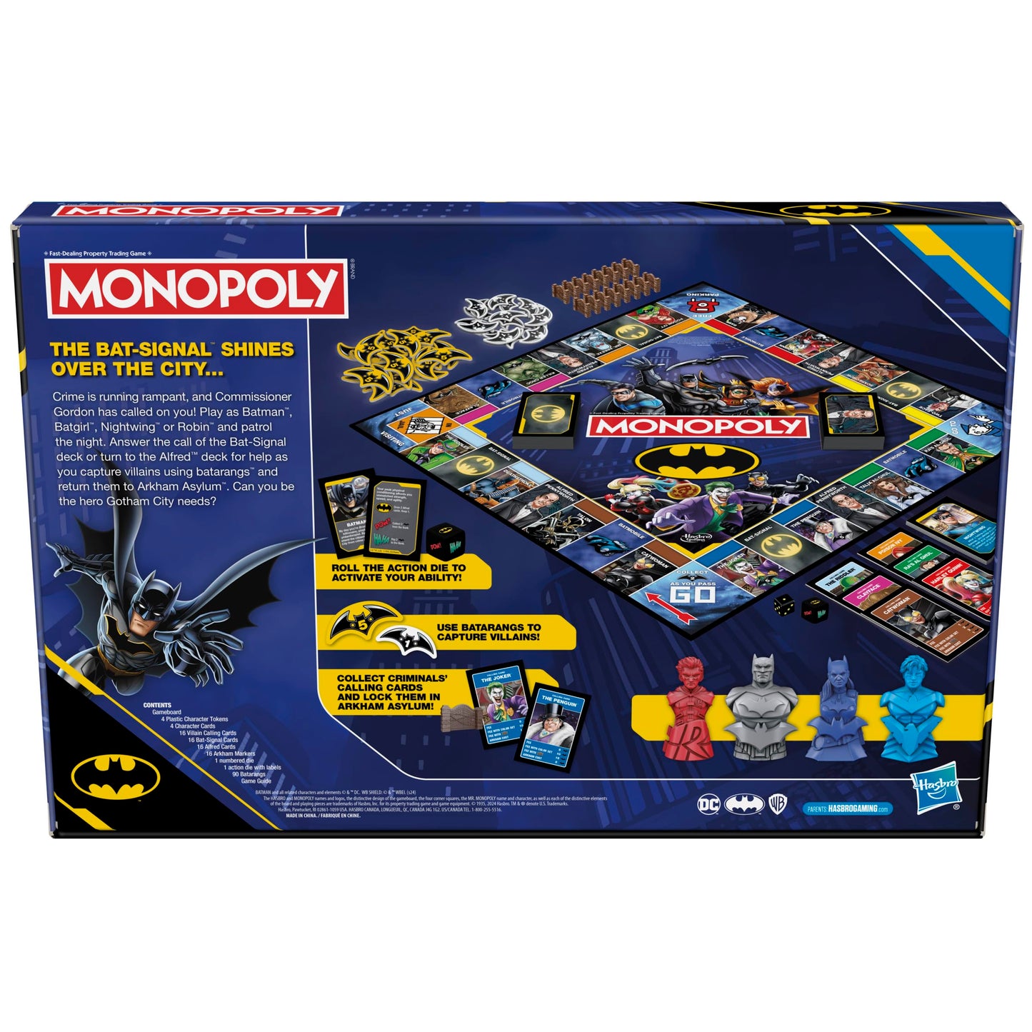 Monopoly Batman Edition Board Game | Monopoly Game for Batman Fans | Ages 8 and Up | 2 to 4 Players | Family Games | Strategy Games for Kids and Adults (Amazon Exclusive)