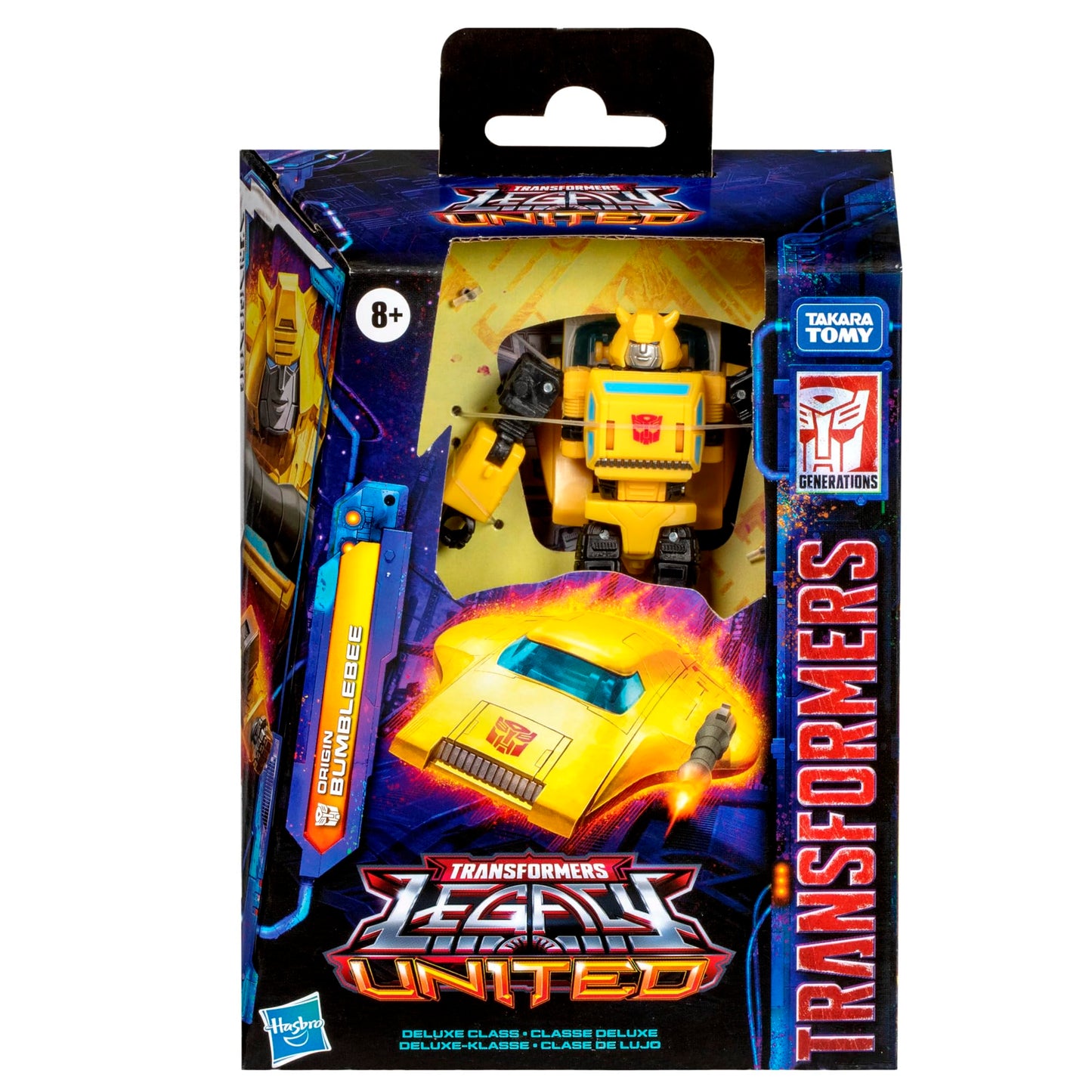 Transformers Legacy Deluxe Class Origin Bumblebee 5.5-inch Converting Action Figure, 8+