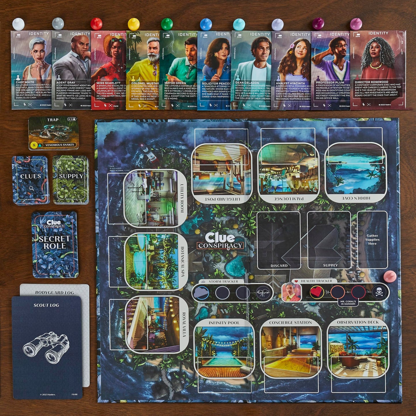 Hasbro Gaming Clue Conspiracy Board Game for Adults and Teens, Secret Role Strategy Games, Ages 14+, 4-10 Players, 45 Minutes, Mystery & Party Games