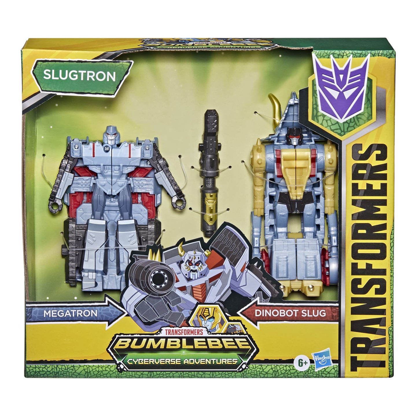 Transformers Bumblebee Cyberverse Adventures Dinobots Unite Toys Dino Combiners Bumbleswoop 2-Pack Action Figures, Ages 6 and Up, 4.5-inch