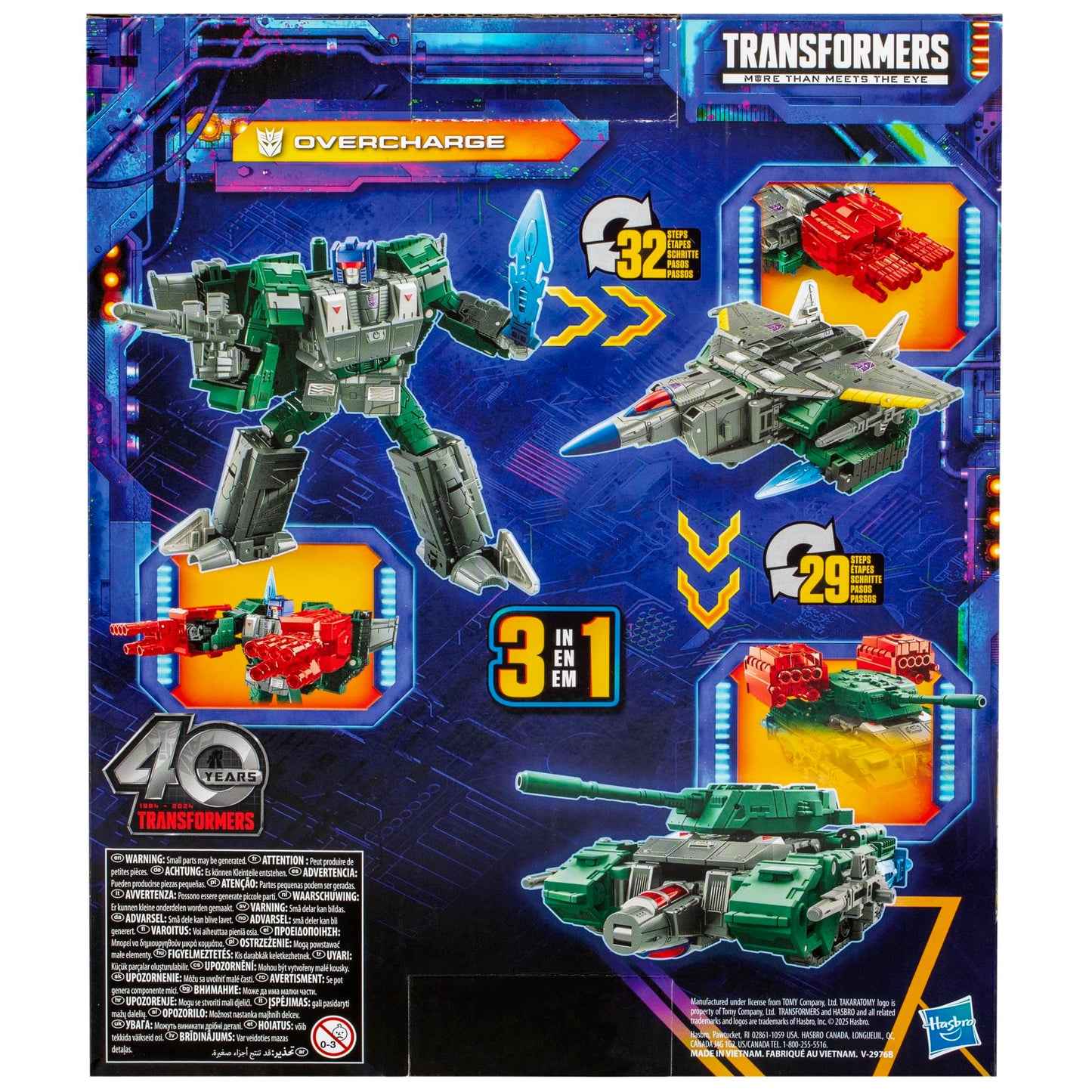 Transformers Legacy United Leader Class Overcharge, 7.5-inch Converting Action Figure, for Boys and Girls Ages 8+