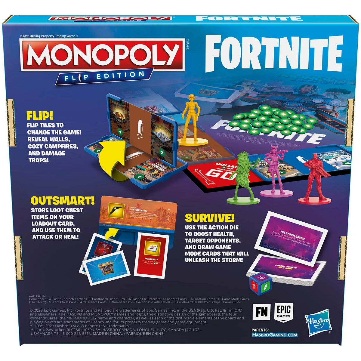 Hasbro Gaming Monopoly Flip Edition Fortnite Board Game