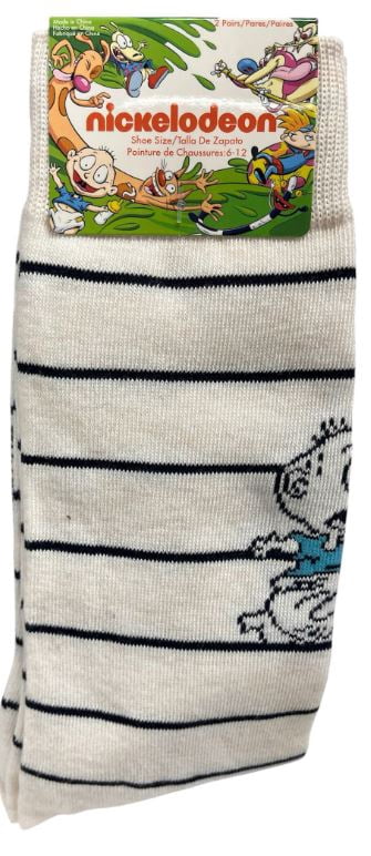 Nickelodeon Rugrats Tommy Pickles Crew Socks, 2-Pair Pack, Shoe Size 6-12