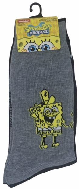 Nickelodeon SpongeBob SquarePants Crew Socks, 2-Pair Pack