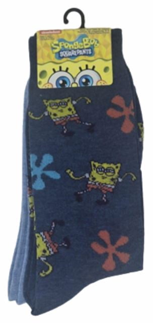 Nickelodeon SpongeBob SquarePants Crew Socks, 2-Pair Pack