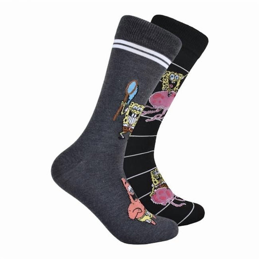 Spongebob & Patrick Friendship Crew Socks, 2 Pairs, Shoe Size 6-12