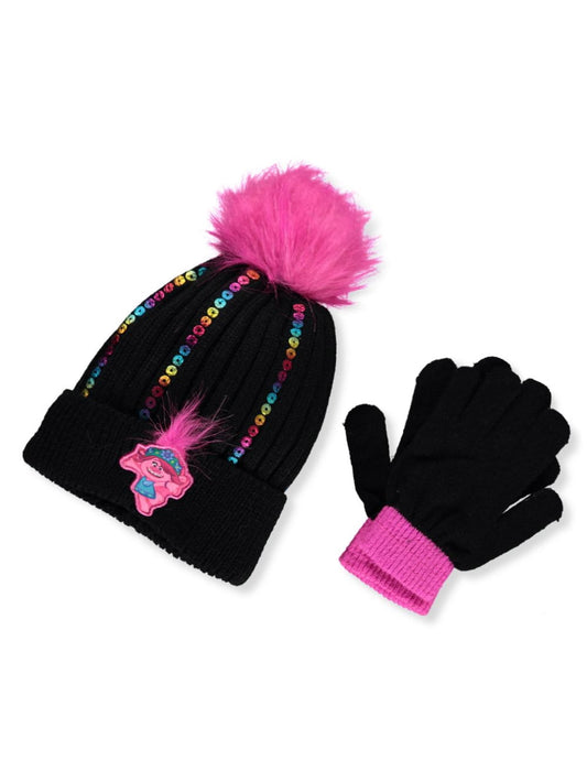 Trolls Hat With Gloves Set